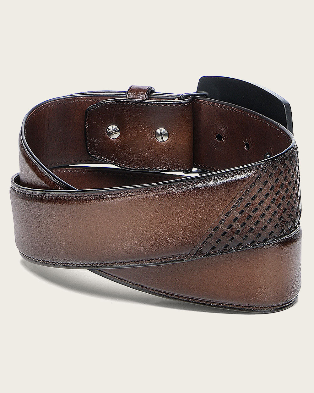 Cuadra Men's Honey Brown Bovine Western Belt (BC343/CV501RS)