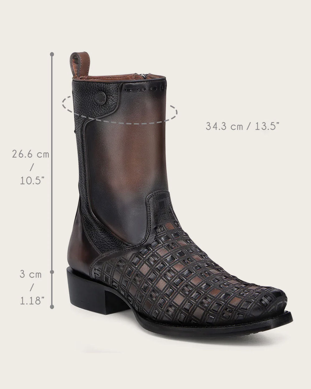 Botas Cuadra Urban Decoradas Marrones para Hombre (CU940/1J3PRS - Res Crust Miel MN Chocolate)
