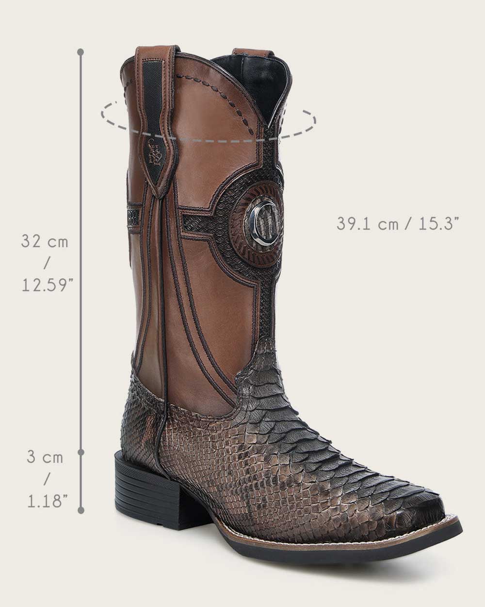Cuadra Men's Western Rodeo Honey Boots (CU978-L/3Z2YPH - Maverick Cafe)