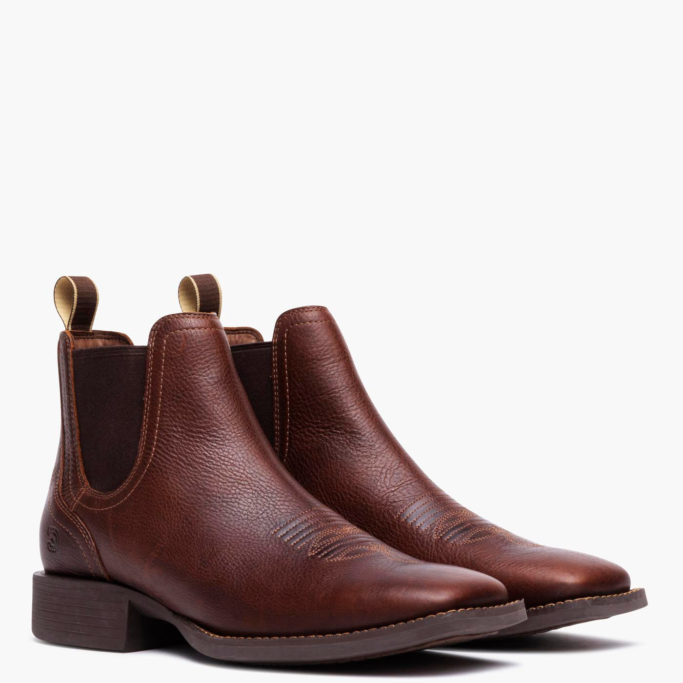 Botas Western de punta cuadrada Durango Shyloh resistentes a los resbalones en color castaño tostado para hombre (DDB0526)