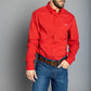 Kimes Ranch Men's KR Team Dress Shirt (Red)