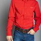 Kimes Ranch Men's KR Team Dress Shirt (Red)