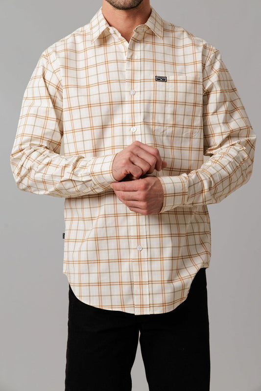 Kimes Ranch Men's Lucas Long Sleeve Shirt (Natural)