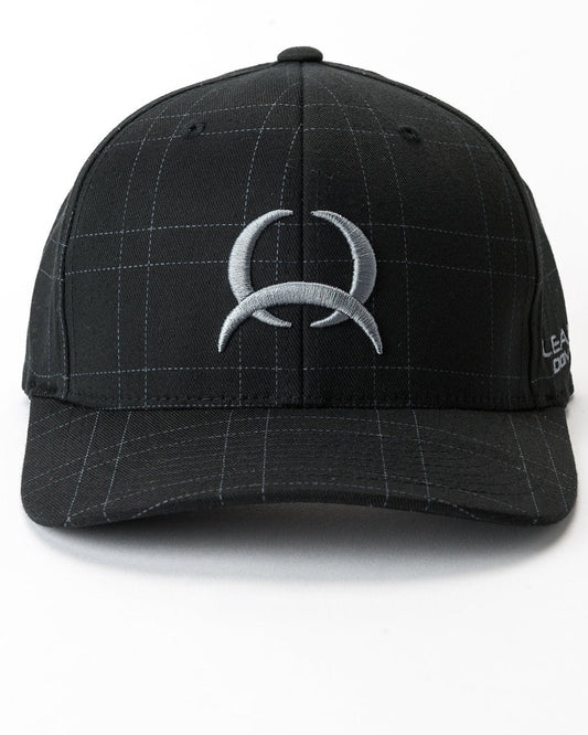 Gorra Cinch ajustada flexible para hombre, "Lead Don't Follow" con logotipo Tech (MCC0627726 Negro)