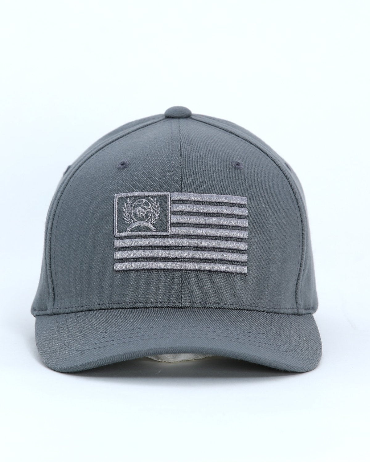 Cinch Men's Fitted FlexFit Cap with USA Flag (MCC0627767 Gray)