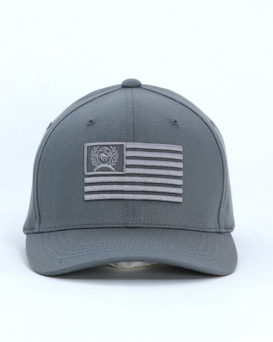 Gorra FlexFit ajustada para hombre Cinch con bandera de EE. UU. (MCC0627767 Gris)