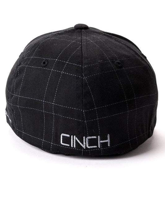 Gorra Cinch ajustada flexible para hombre, "Lead Don't Follow" con logotipo Tech (MCC0627726 Negro)