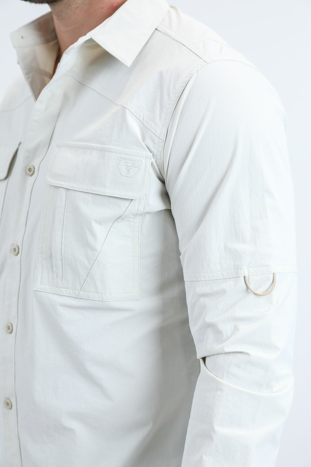 Platini Men's Performance Fishing Long Sleeve Shirt (PGL11201 Stone)