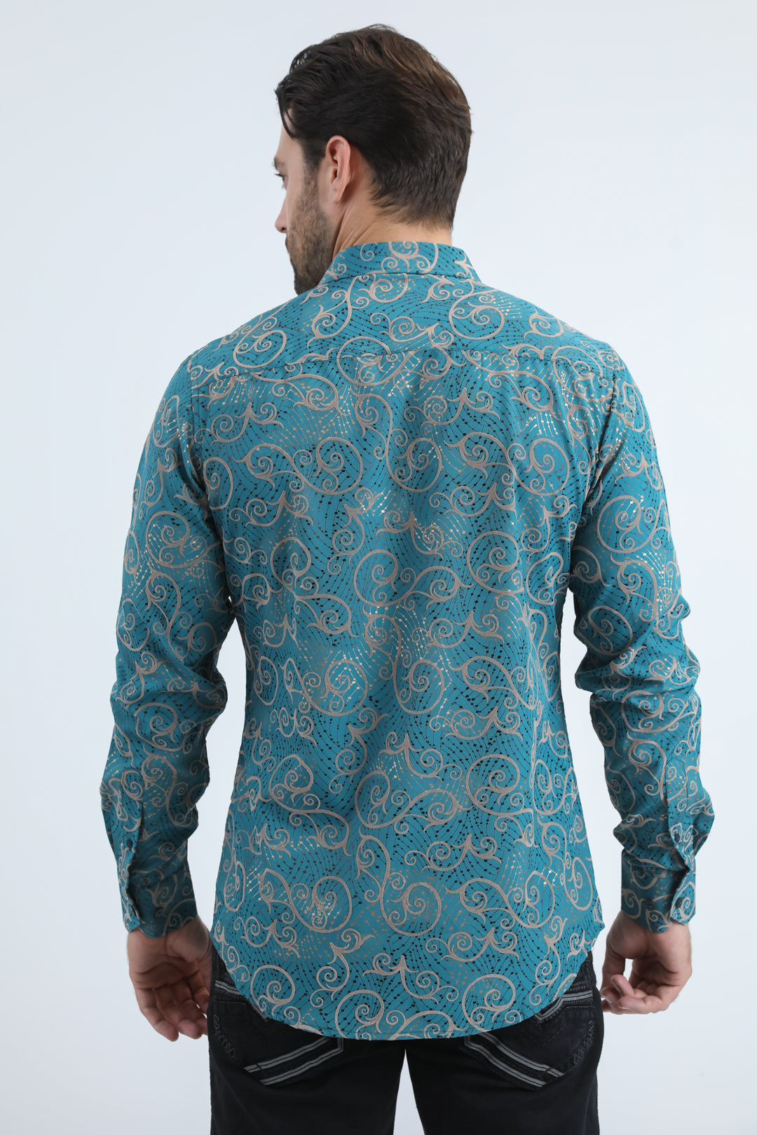 Camisa de manga larga para hombre Platini (MFL11181) AZUL