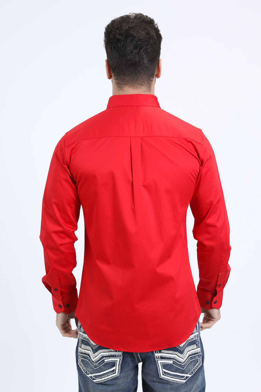 Camisa de manga larga de rendimiento Platini para hombre (PCL10798 Rojo)