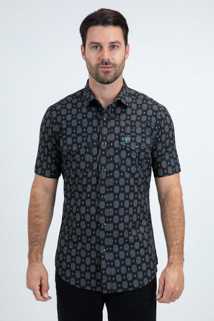 Camiseta de manga corta para hombre Platini Performance Gear (PGW11144 / NEGRO)