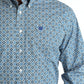 Cinch Men's Long Sleeve Shirt (MTW1105794 - Blue/White)