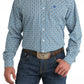 Cinch Men's Long Sleeve Shirt (MTW1105794 - Blue/White)