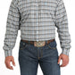 Cinch Men's Long Sleeve Shirt (MTW1105800 - White/Blue/Khaki)