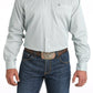 Cinch Men's Tencel Micro-Stripe Print Button-Down Western Shirt (MTW1105814 - Green/White)