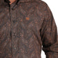 Cinch Men's Paisley Print Button-Down Western Shirt (MTW1105819 - Brown)