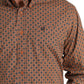 Cinch Men's Geometric Print Button-Down Western Shirt (MTW1105821 - Gold)