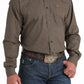 Cinch Men's Geometric Print Button-Down Western Shirt (MTW1105825 - Brown)