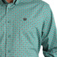 Cinch Men's Geometric Print Button-Down Western Shirt (MTW1105829 - Green)