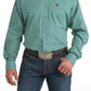 Cinch Men's Geometric Print Button-Down Western Shirt (MTW1105829 - Green)