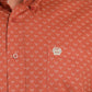 Cinch Men's Steer Print Button-Down Western Shirt (MTW1105847 - Orange)