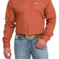 Cinch Men's Steer Print Button-Down Western Shirt (MTW1105847 - Orange)