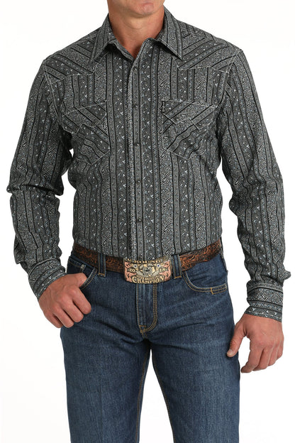 Cinch Men's Long Sleeve Shirt (MTW1301076 - Black)