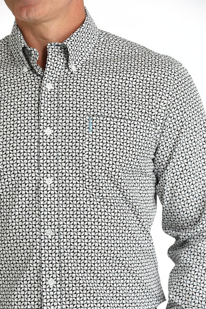 Cinch Men's Modern Fit Button-Down Western Shirt (MTW1347108 - White)