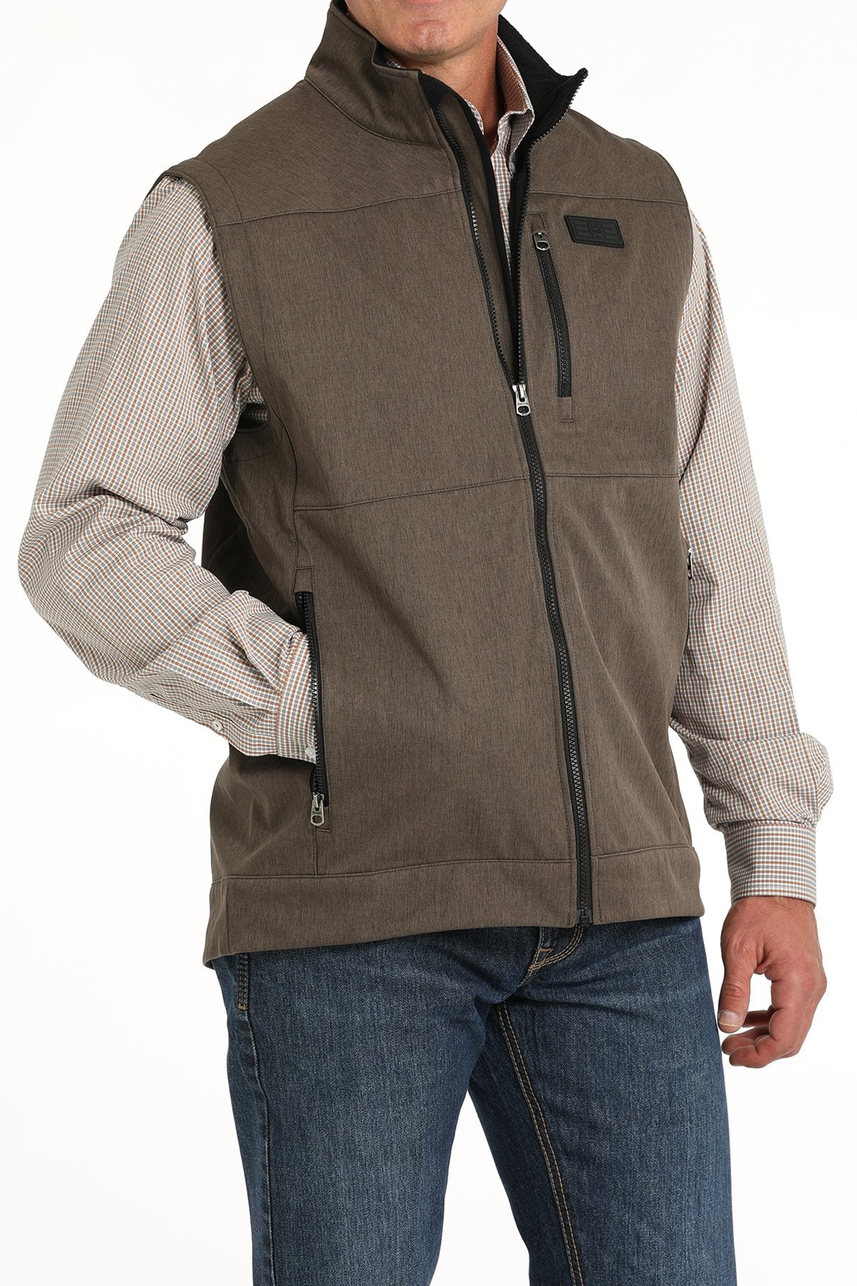 Cinch Men's Soft Shell Vest (MWV1515020 Brown)