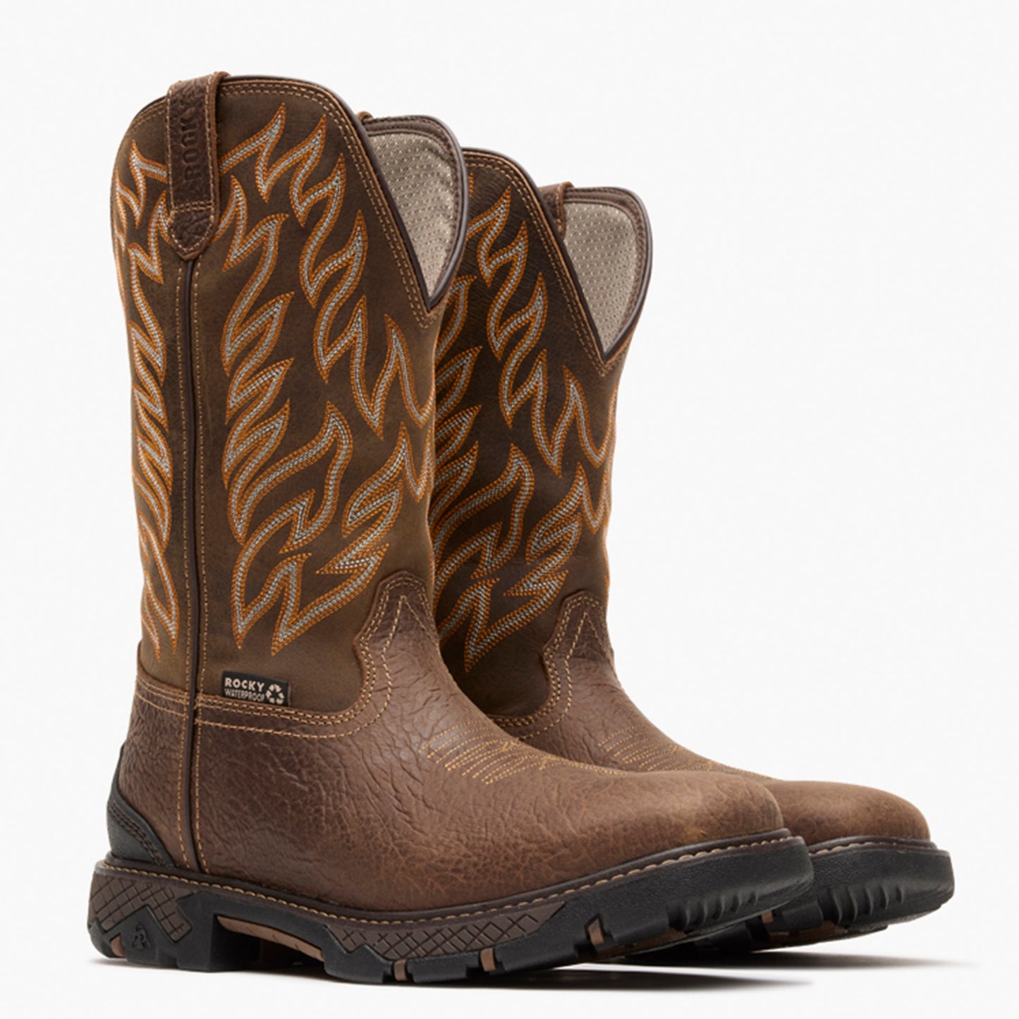 Rocky Men's Ironhawk Waterproof Western Boots (RKW0467 W - Brown)