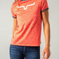 Kimes Ranch Ladies Steadfast Ringer Tee (Red Heather)