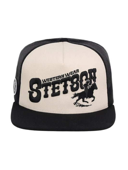 Stetson Cowboy Wrangler Trucker Hat Snapback (SCHC5F-0012 / BLK)