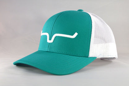 Gorra de camionero Kimes Ranch Weekly (verde azulado/blanco)