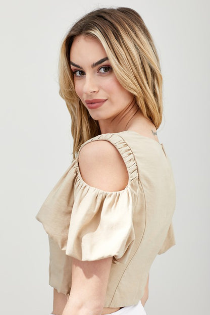 Camisa de mujer Colección DO + BE (Y21899 / Beige dorado)