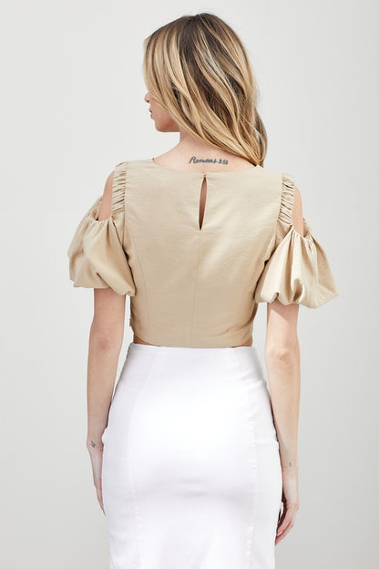 Camisa de mujer Colección DO + BE (Y21899 / Beige dorado)