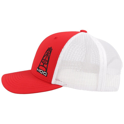 Hooey Men's "Hog" Red/White Snapback (3029T-RDWH)