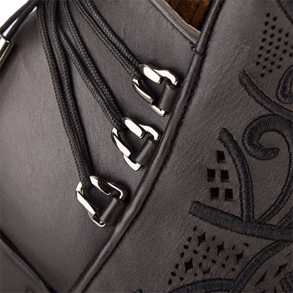 Cuadra Women's Ankle Embroidered Grey Booties (CU435/3F48RS - Crust Tokio Gris)