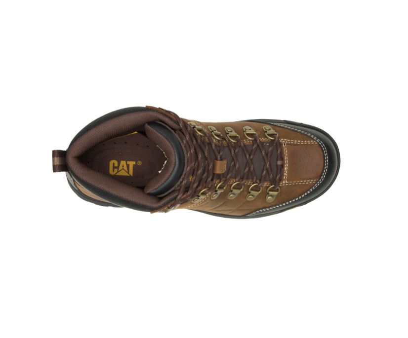 Caterpillar Men's Threshold Waterproof Work Boot (P74128 - Real Brown - Soft Toe)