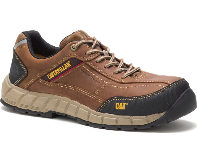 Caterpillar Men's Streamline Leather Composite Toe Work Shoe (P90838 - Dark Beige)
