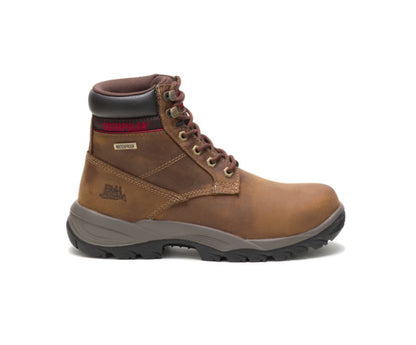 Bota de trabajo impermeable Caterpillar Dryverse de 6" para mujer (P74066 - Beige oscuro - Punta blanda) 