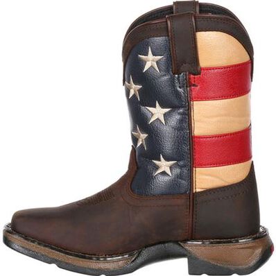 Botas vaqueras con bandera para niños pequeños Lil' Rebel de Durango (DBT0159)