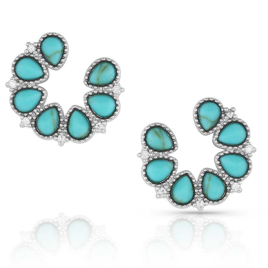 Montana Silversmiths Lucky Seven Turquoise Earrings (ER5291)