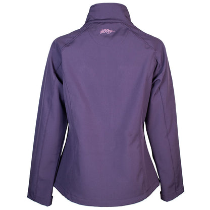 Chaqueta Hooey "Soft Shell" para mujer, morada, con forro azteca multicolor (HJ105PL)