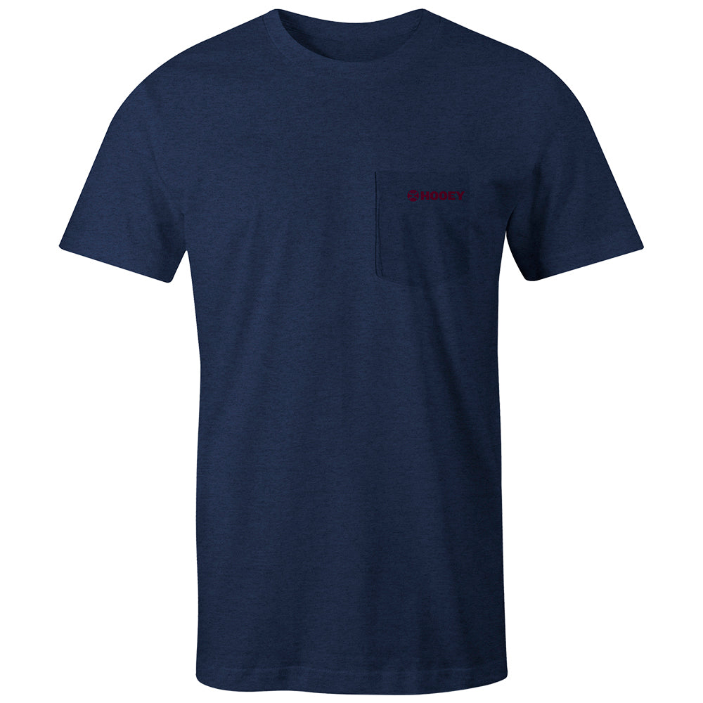 Hooey "Cheyenne" Navy T-Shirt w/ Pocket (HT1508NV)