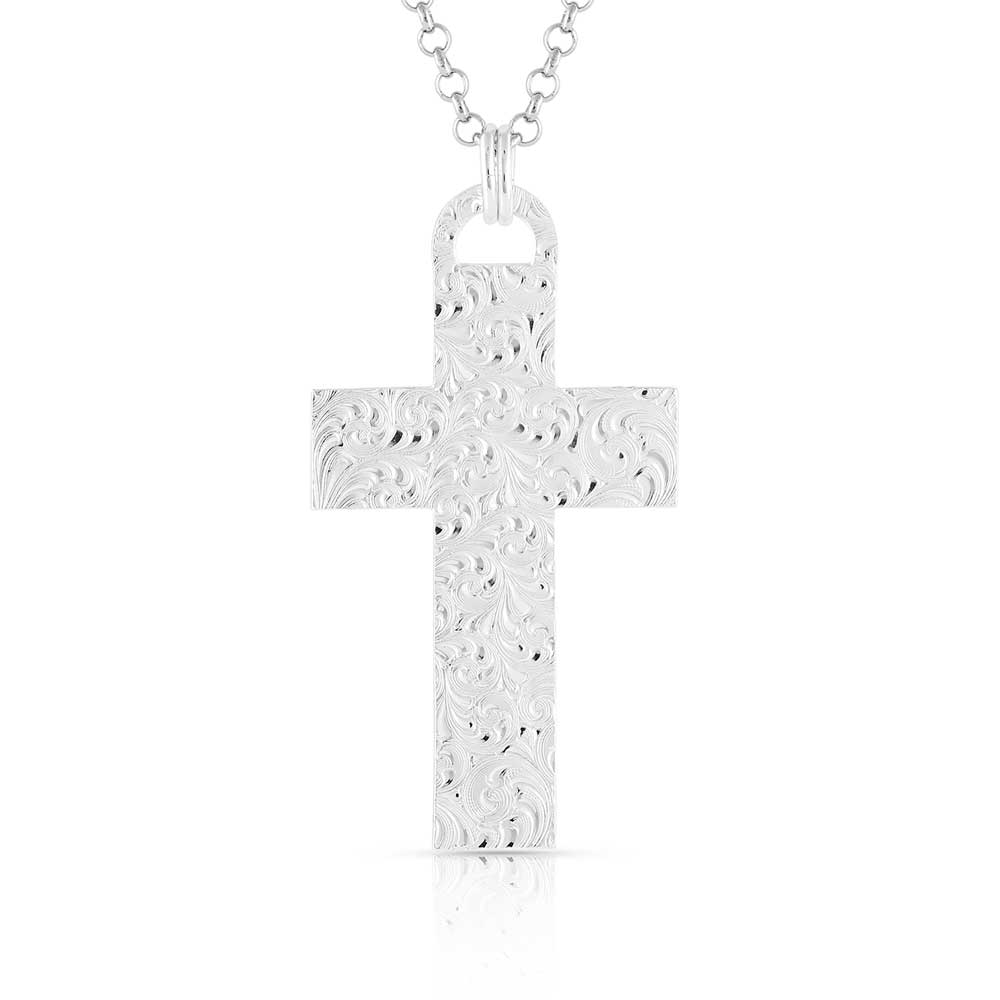 Montana Silversmiths Silver Artistry Faith Cross Necklace (NC5148)