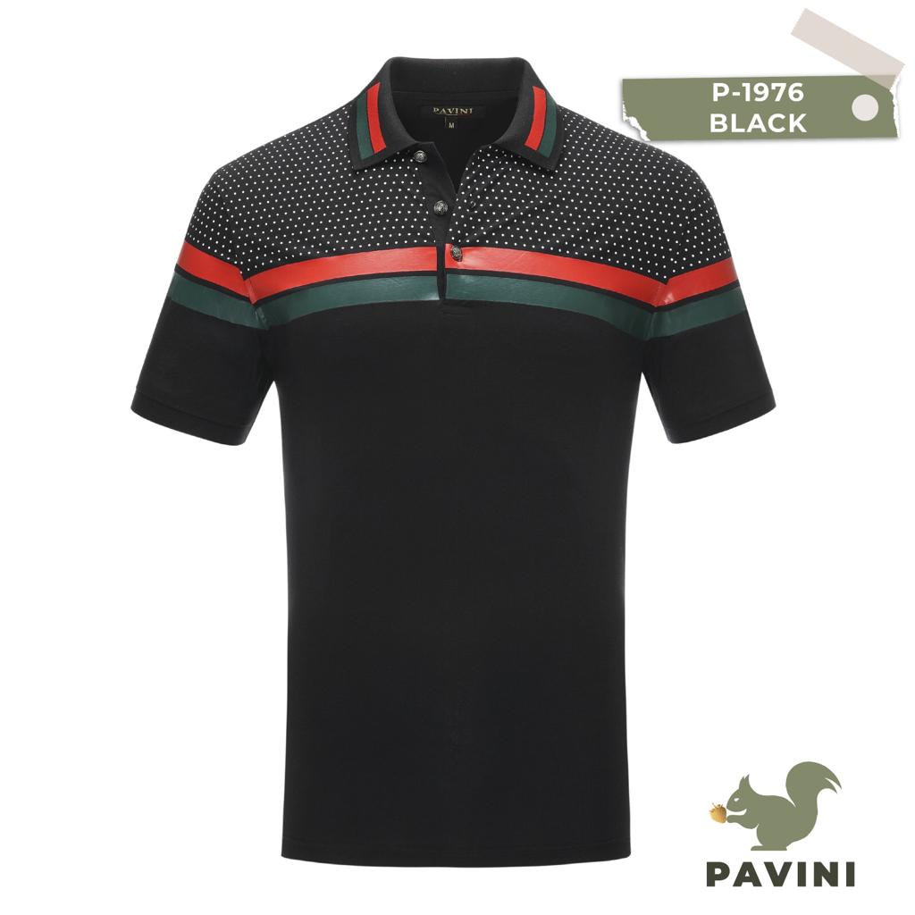 Pavini Men's Polo Shirt (P-1976-BLACK)