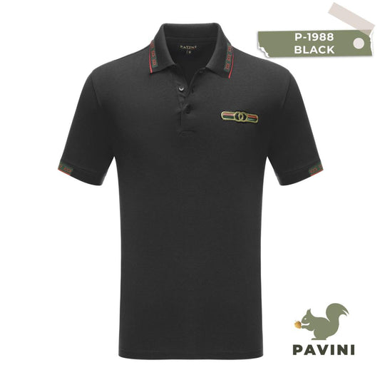 Pavini Men's Polo Shirt (P-1988-BLACK)