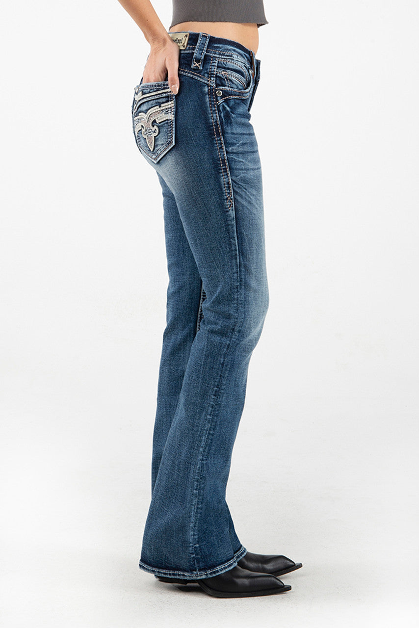 Rock Revival Women's Lichen B201 Boot Cut Jeans