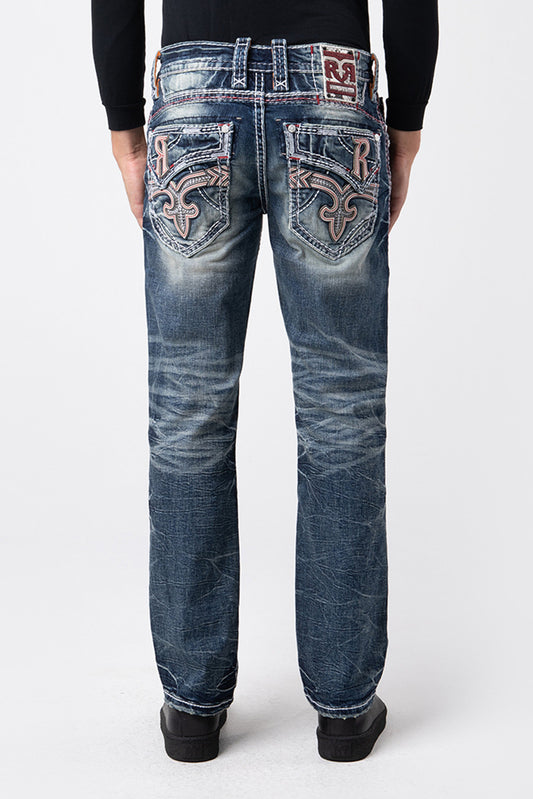 Rock Revival Men's Tyrone J201R Straight Jeans