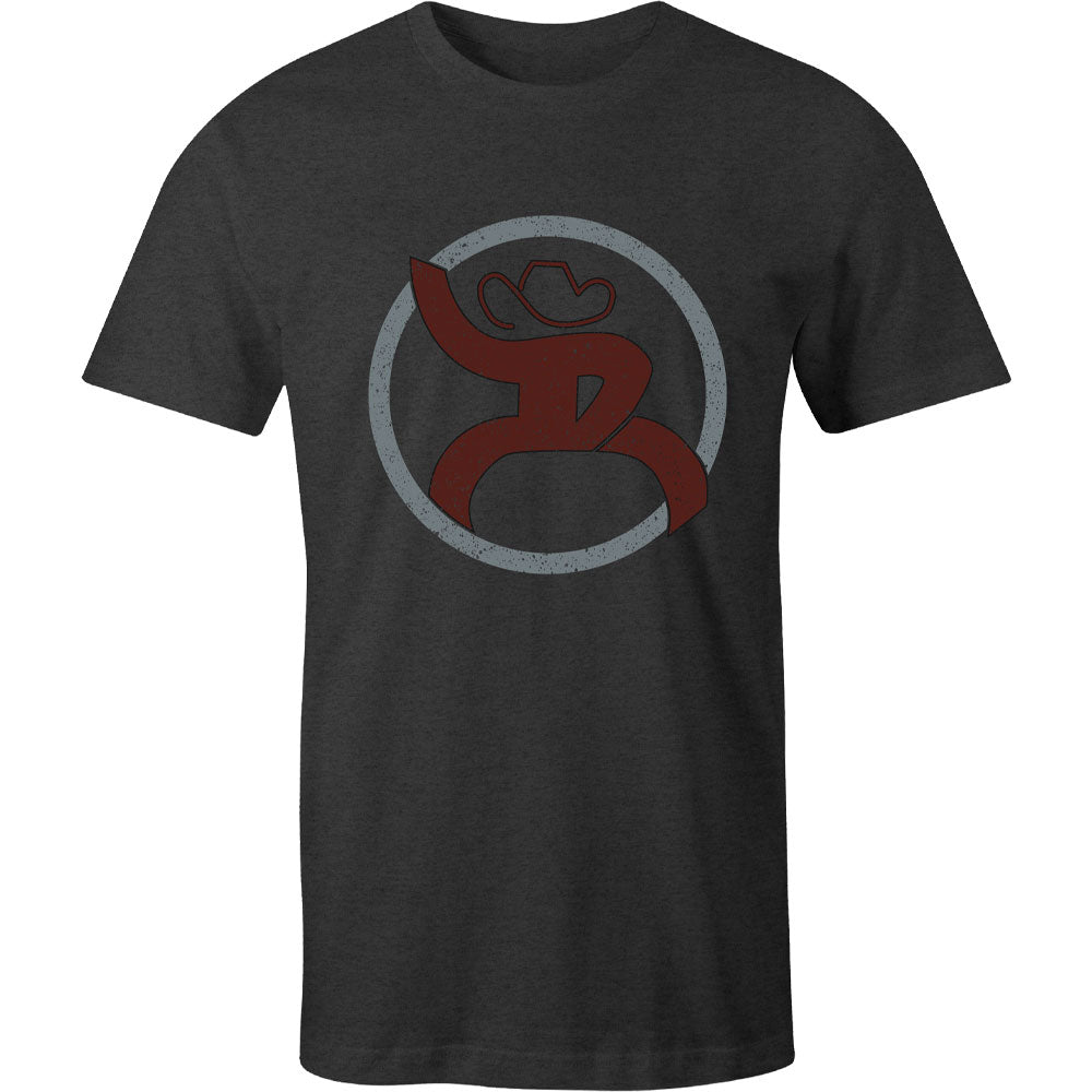 Hooey "Roughy 2.0" Charcoal w/ Grey & Maroon Logo T-Shirt (RT1506CH)